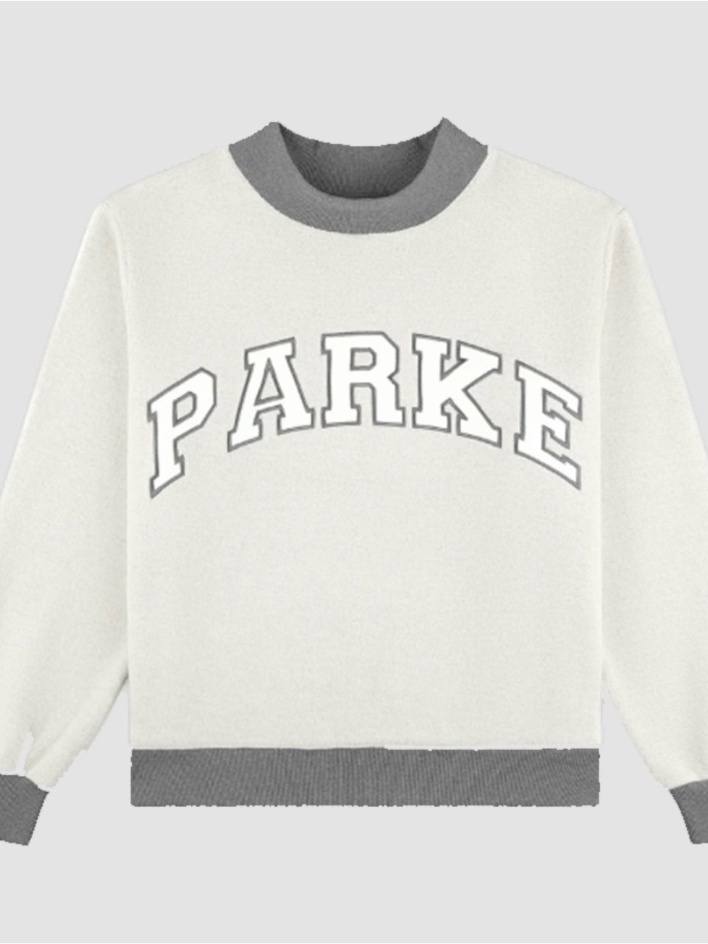 PARKE Contrast-Trim Cream Pullover Sweater